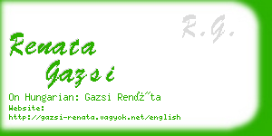 renata gazsi business card